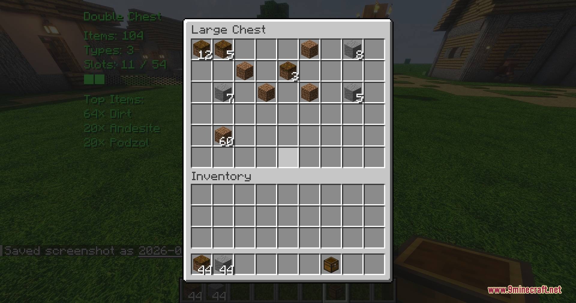 Vault Vision Peek Mod Screenshot 6 Open chest interface showing items alongside a green HUD displaying inventory information