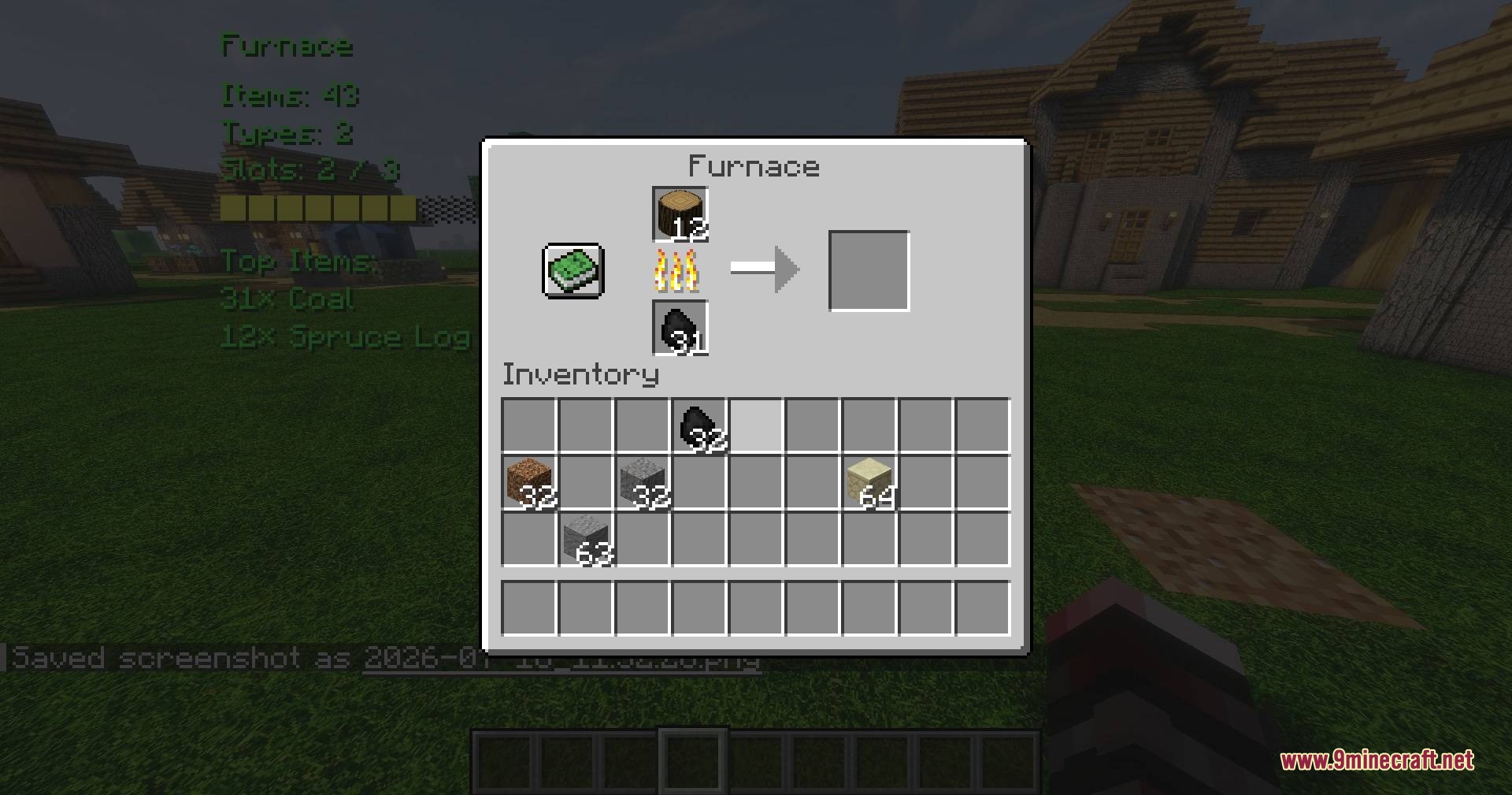 Vault Vision Peek Mod Screenshot 8 Opening the furnace interface to view items while the HUD updates information