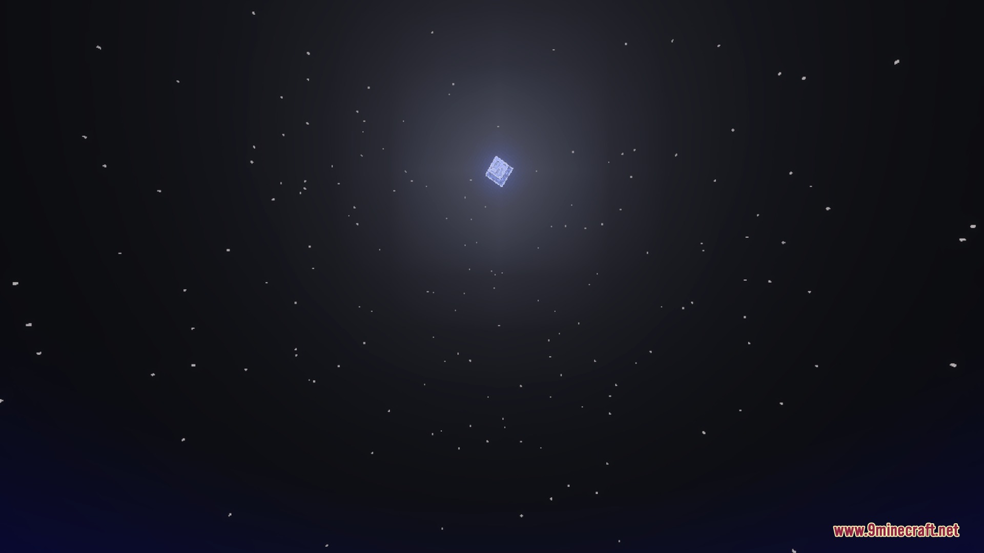 Veloria Visual Shader Screenshot 5 A bright square moon glows in a dark starry night sky