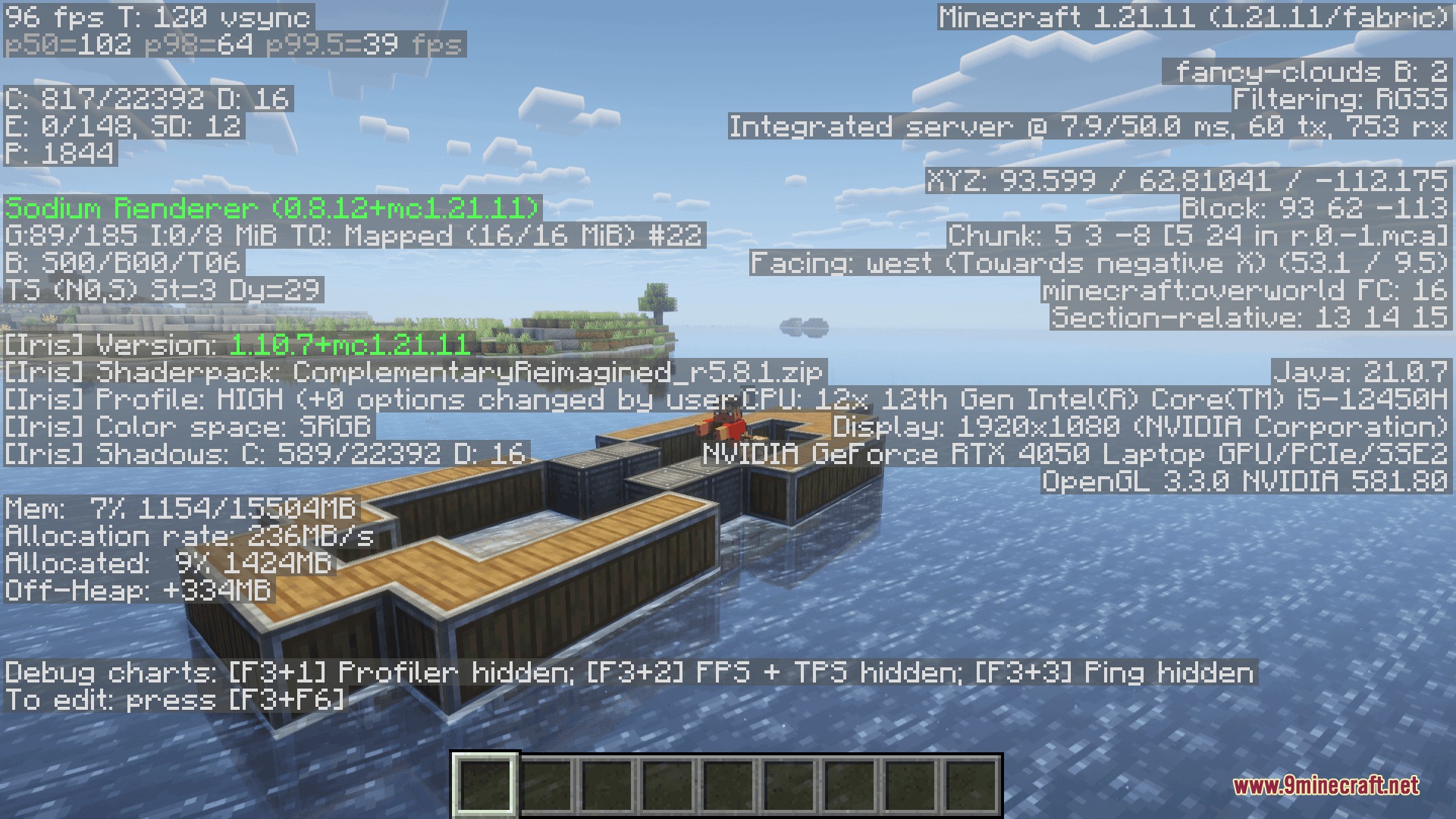 Vessel Kinetic Mod Screenshot 3 A custom wooden ship floating on water with shader effects active