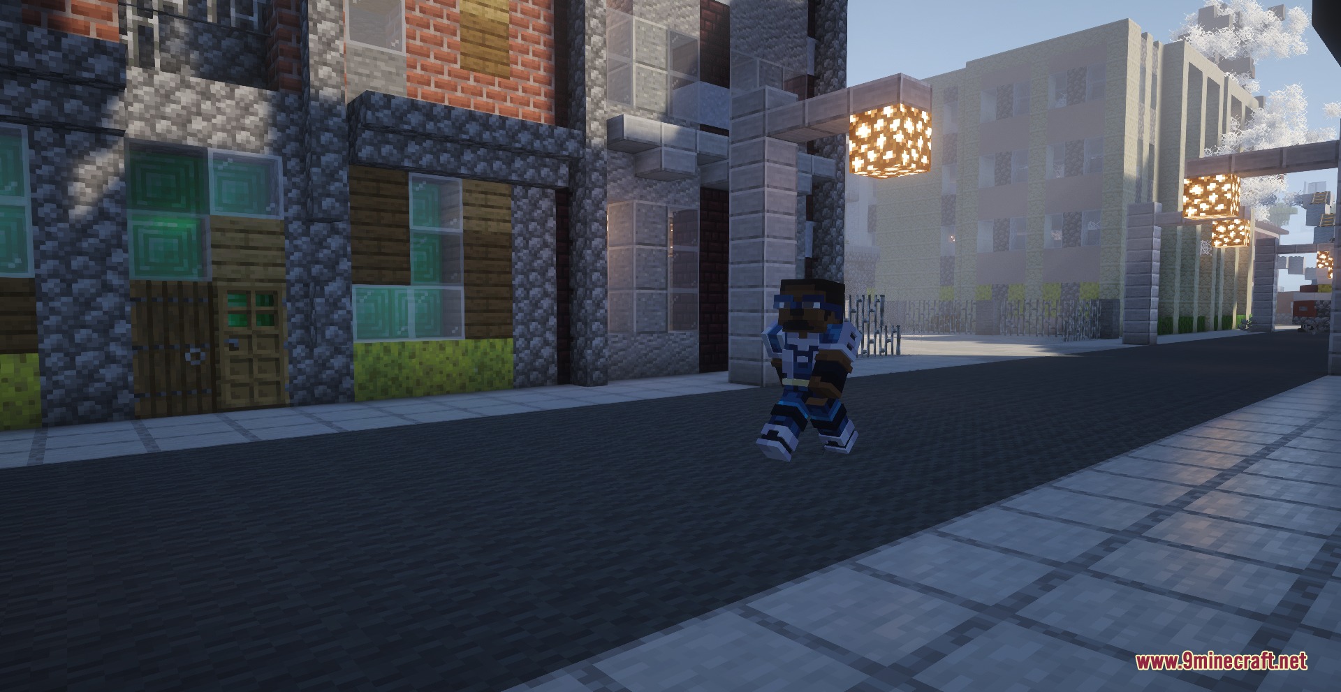 A Train character sprinting through a city street with super speed