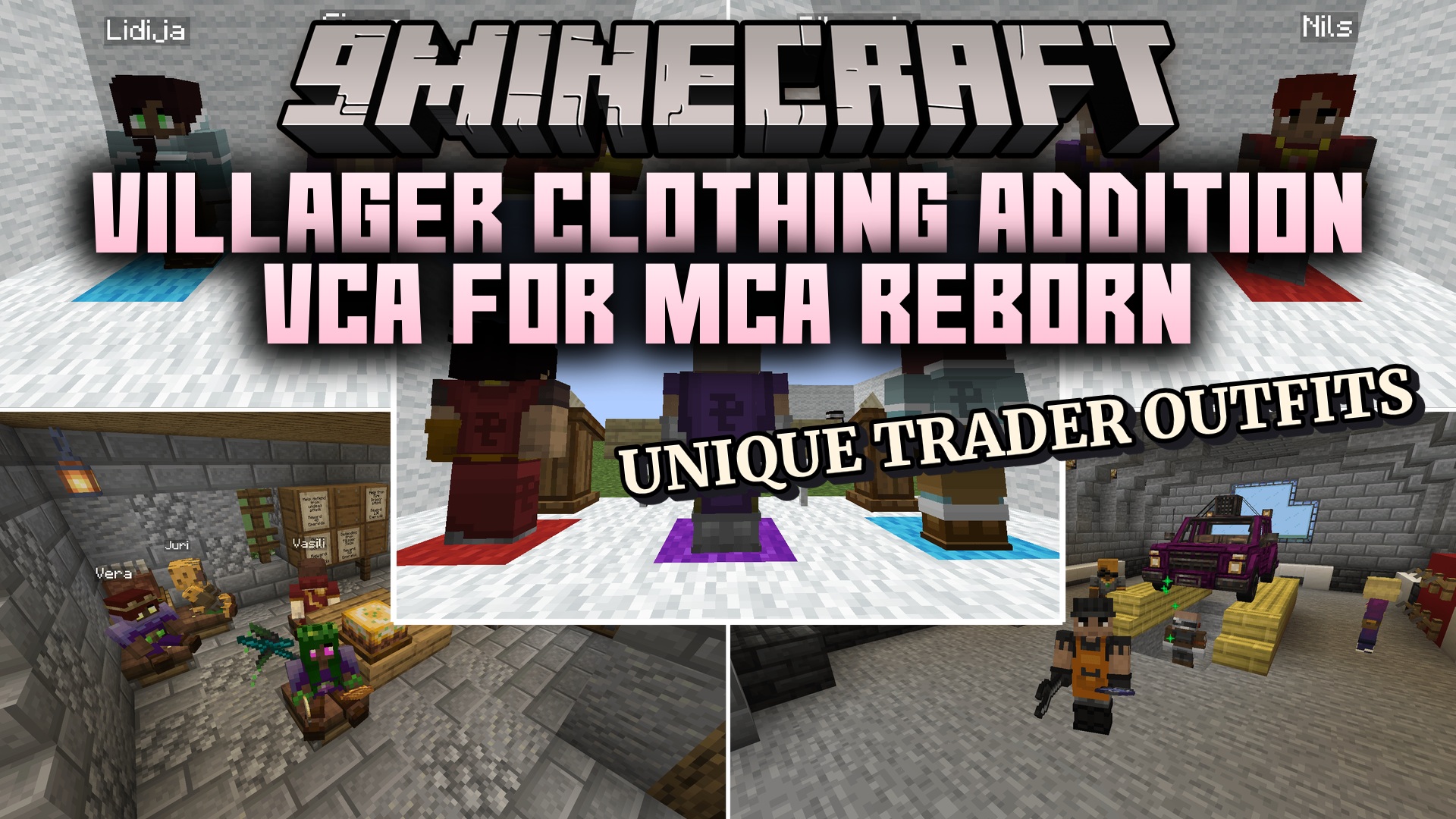 Villager Clothing Addition VCA for MCA Reborn Resource Pack (1.21.1, 1.20.1)