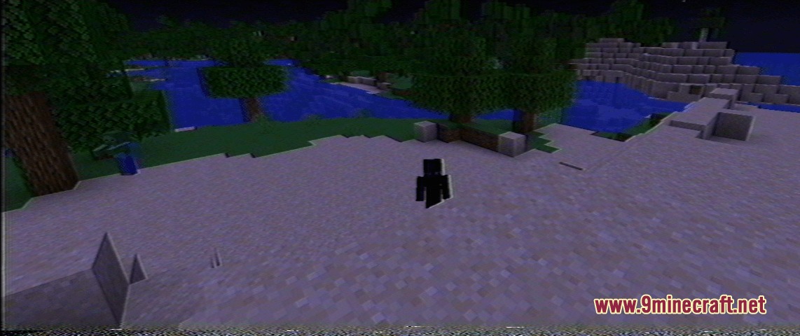 Viostt.jar Horror Horror Event Arg Mod Screenshot 7 A small shadowy entity watches the player from a distance at night