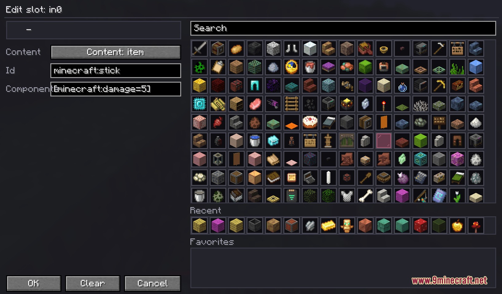 Visual Recipe Architect Mod Screenshot 2 The item picker menu used to select ingredients for custom crafting recipes