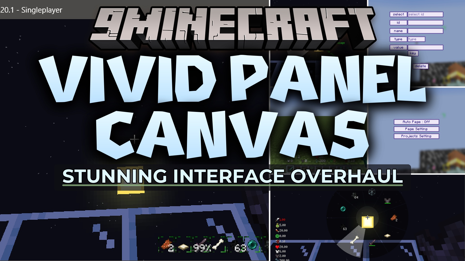 Vivid Panel Canvas Mod (26.2, 1.20.1) – Track Nearby Mobs with a Sleek Radial