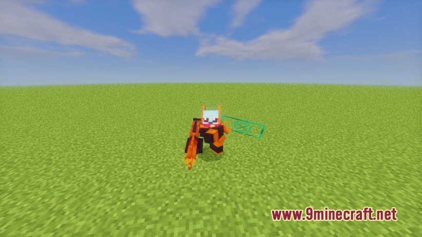 A player aims the Hail of the Gods gun with a holographic shield