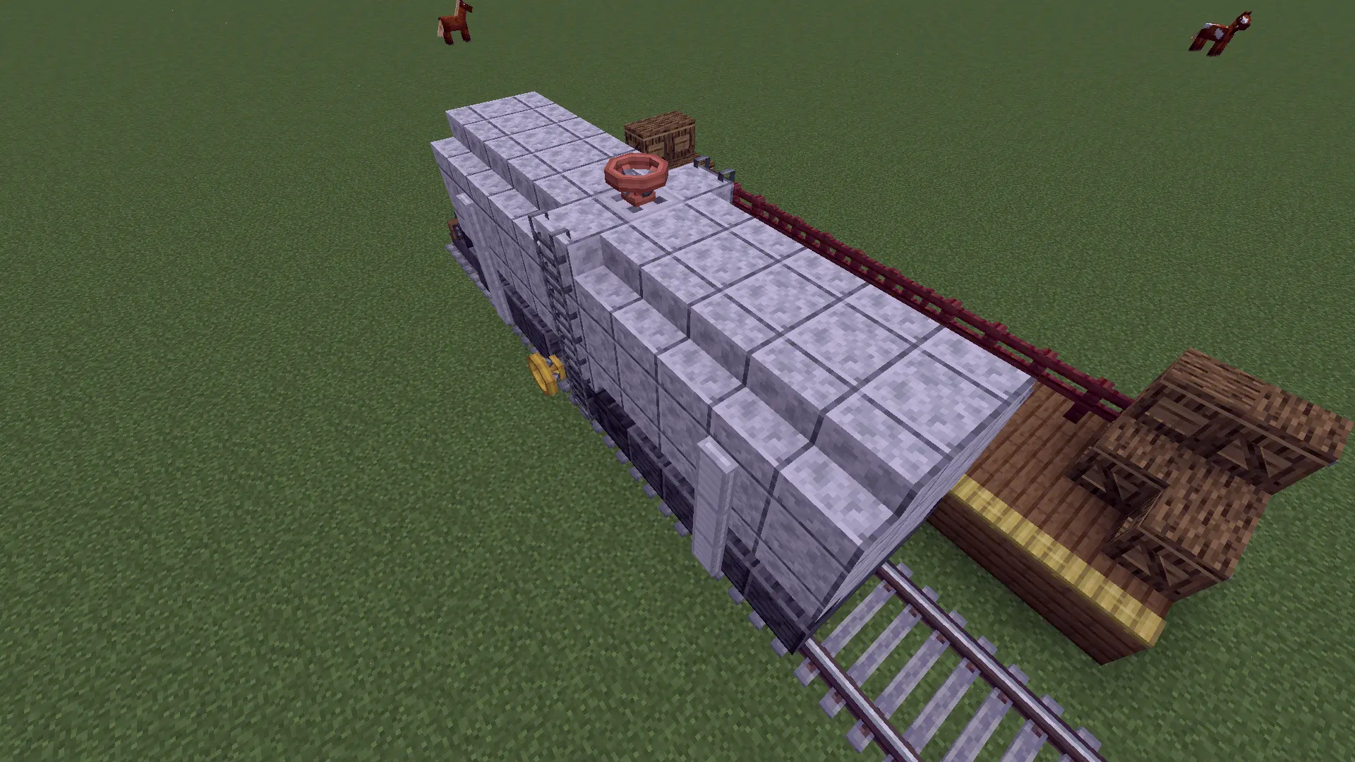 White Tanker 1 Nbt Schematic Screenshots 1 Overhead view of the white tanker train car on a railway track