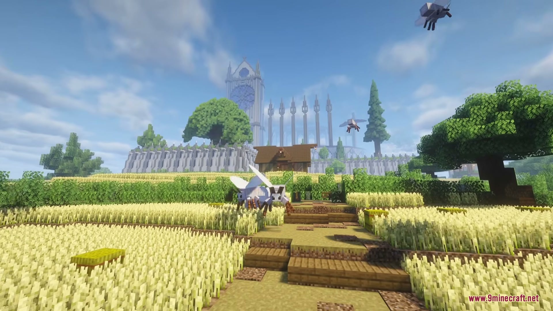 Wishes 'N Whims Mod (1.20.1) – Tame Giant Silkmoths to Fly and Build in Mid-Air — screenshot 1