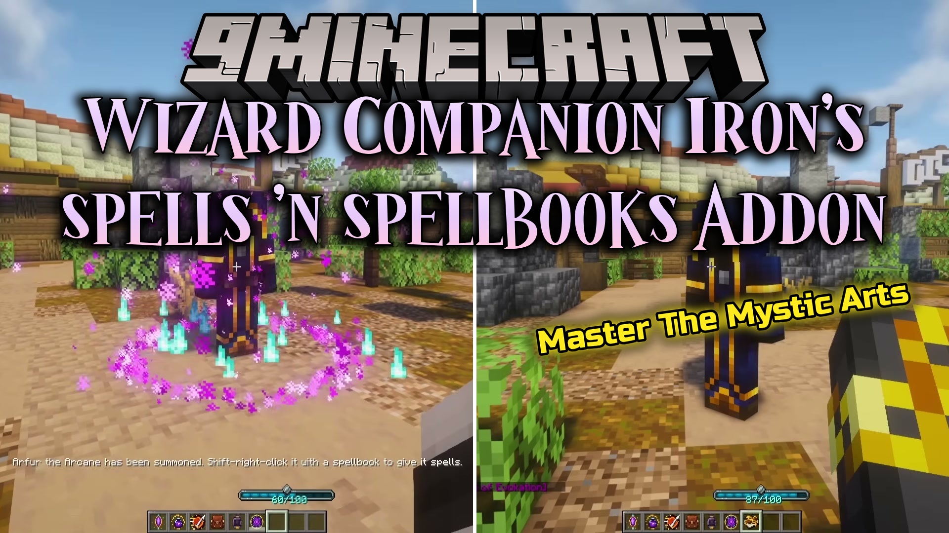 Wizard Companion Iron's Spells 'n Spellbooks Addon Mod