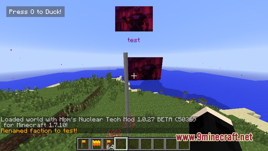 Xeno Factions by RagexPrince683 Mod Screenshot 1 A player views a custom faction flag with a unique uploaded image