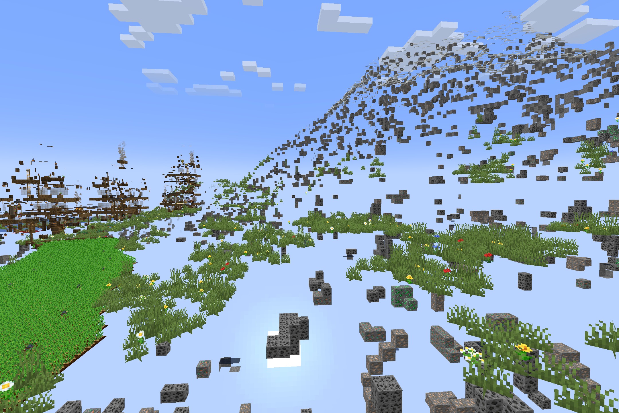 Xray Java Resource Pack Screenshot 4 Underground coal veins are visible through transparent blocks in a Minecraft landscape