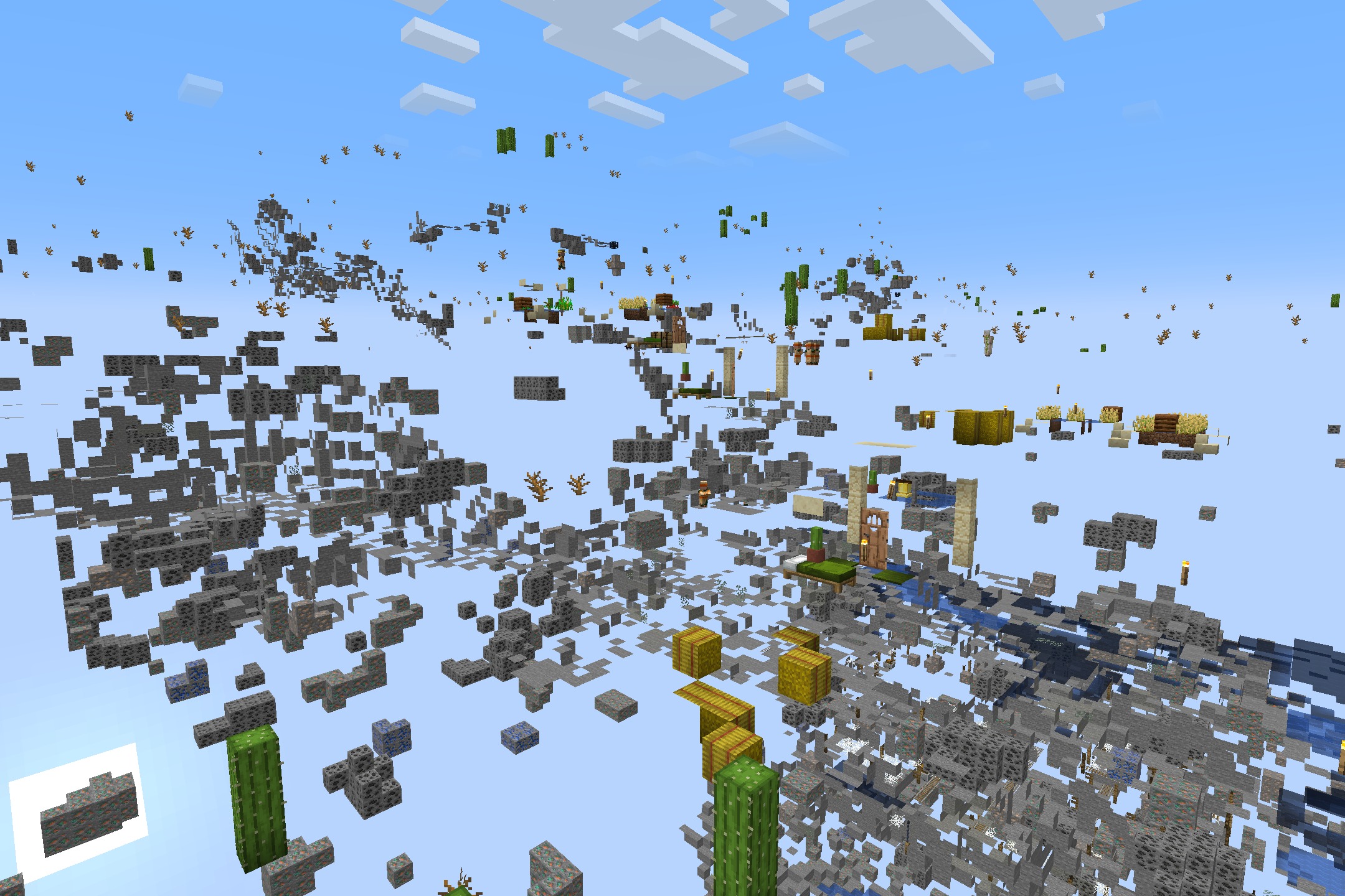 Xray Java Resource Pack Screenshot 5 Transparent stone blocks reveal hidden ores and village structures in the world