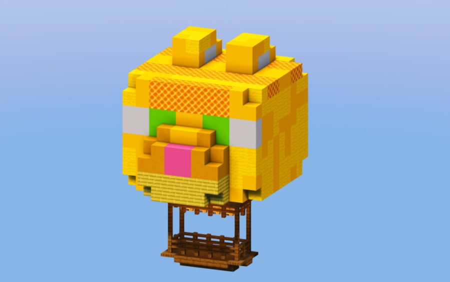 Yellow Cat Hot Air Balloon Schematic Thumbnail