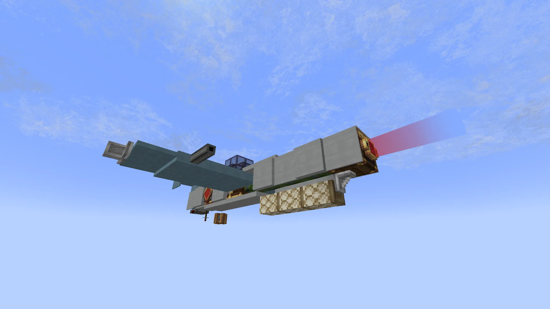 A detailed Yokosuka Mxy 7 plane replica flying in the clear sky