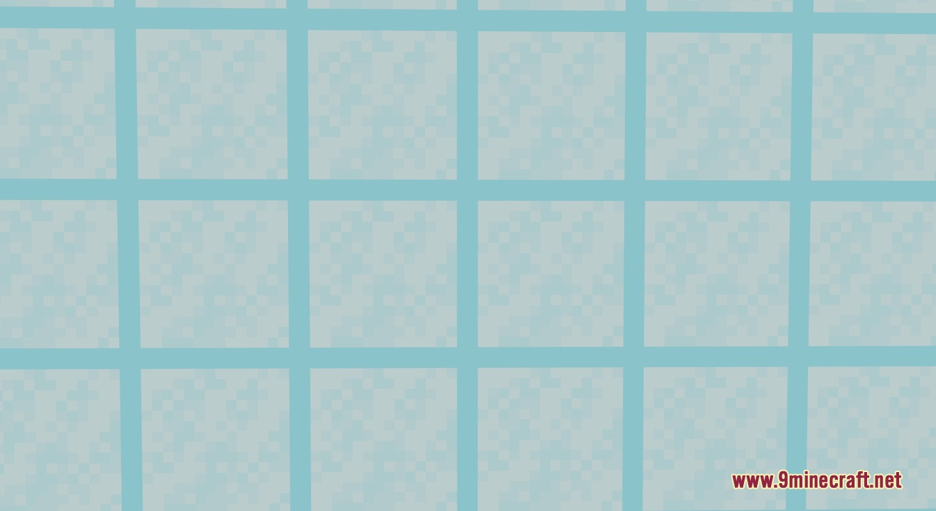 Z Pansito A's PvP Pack Resource Pack Screenshot 3 Transparent light blue glass blocks arranged in a clean grid pattern