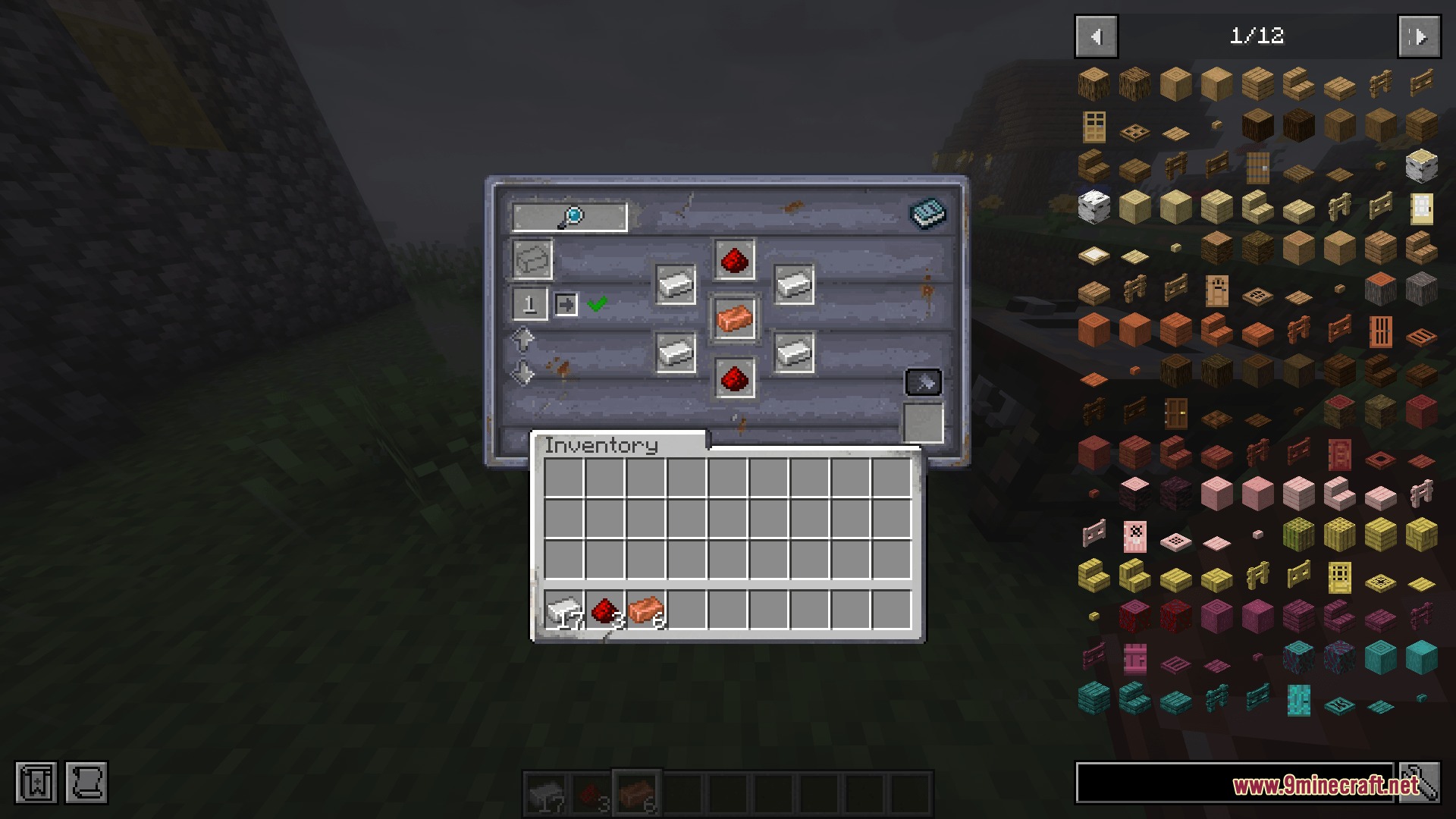 Zander Core Mod Screenshot 4 Using the Compression Table to craft items with iron ingots and redstone
