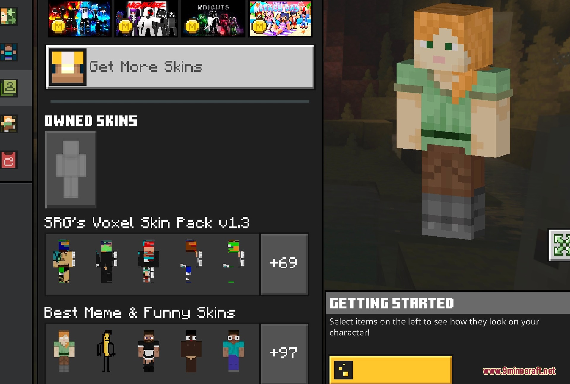 The pack listed in Classic Skins