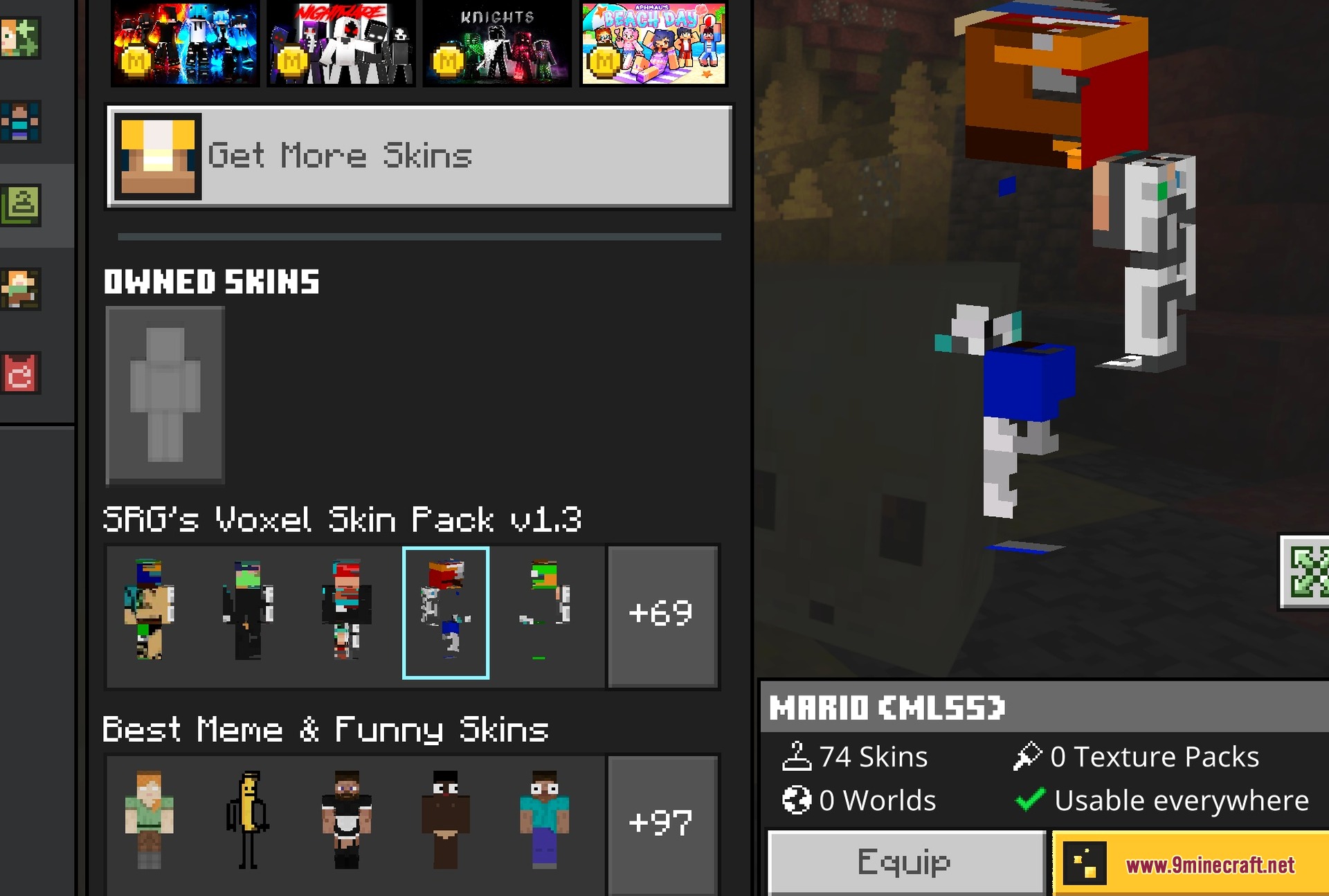 A fourth skin from the set