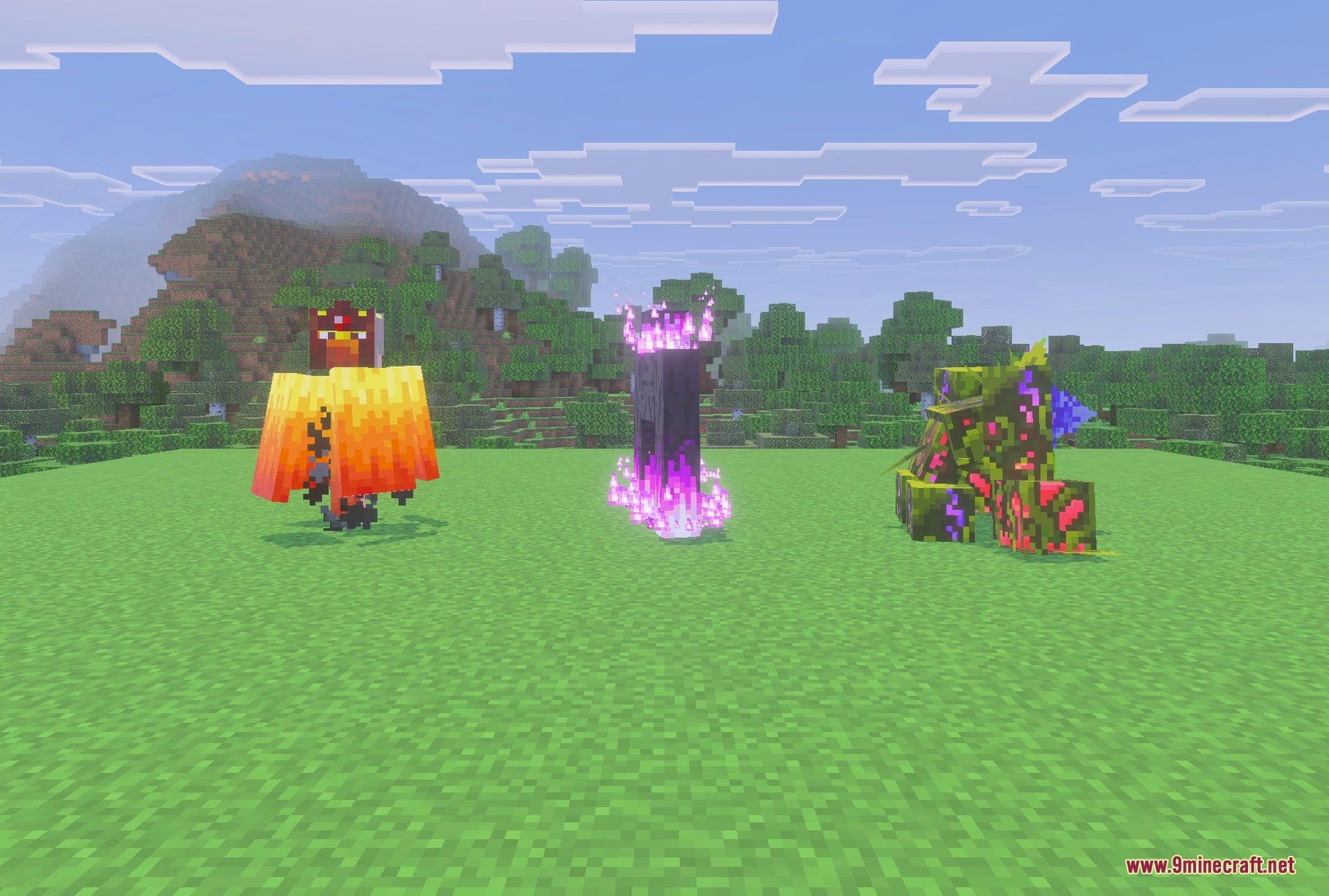 Dungeon mobs: the Leapleaf, the Blastling and the Wildfire