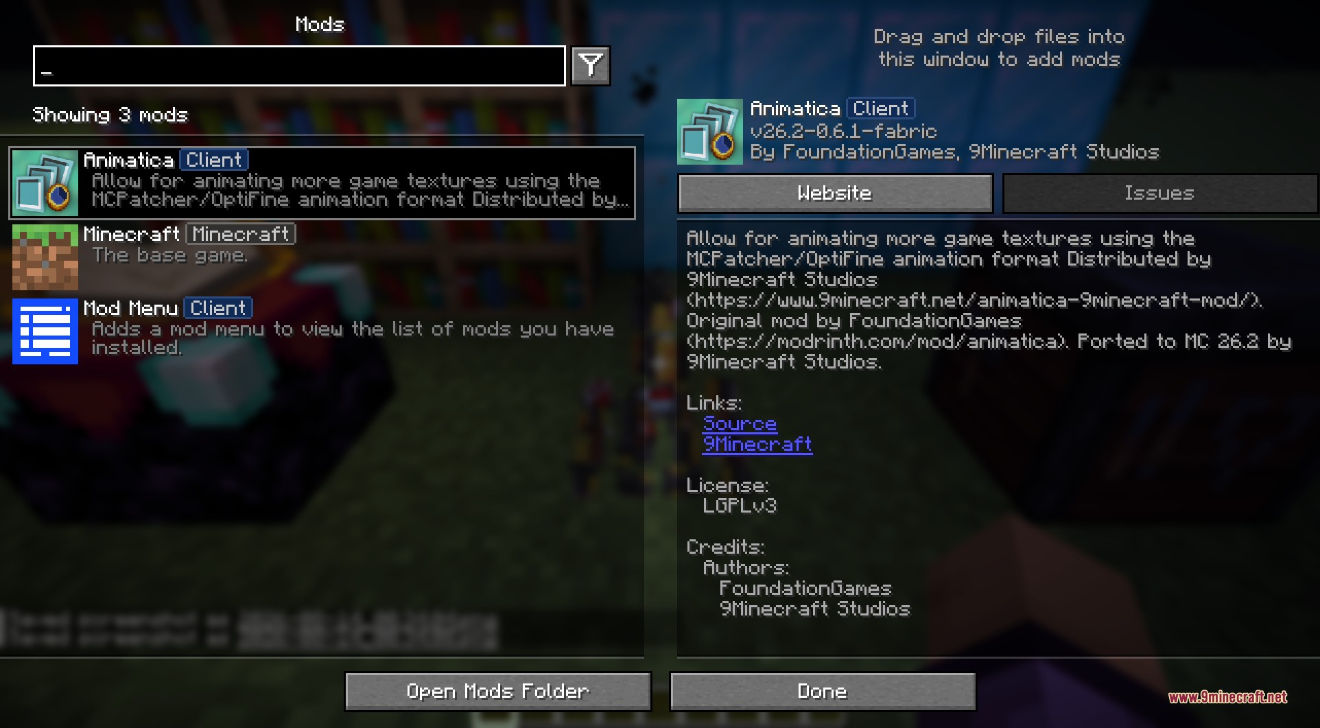 Animatica 9minecraft Mod Screenshot 1