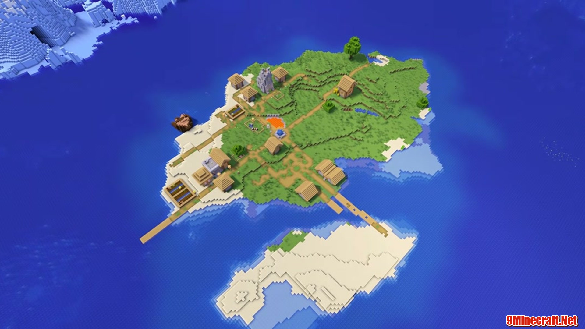 Shipwreck Village Island - Minecraft seed -2464031946124960961