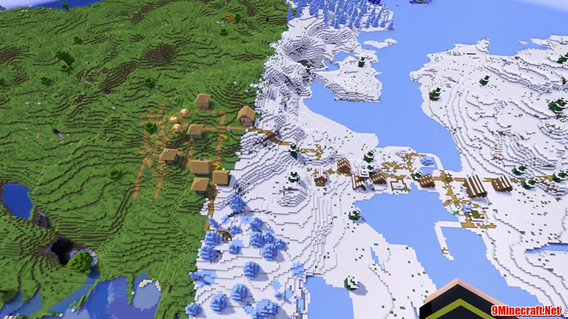 Cold Vs Warm - Minecraft seed 8568098291072375608
