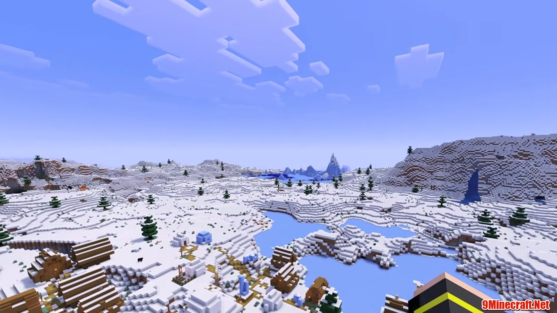 Basic Snowy Village - Minecraft seed 934082666