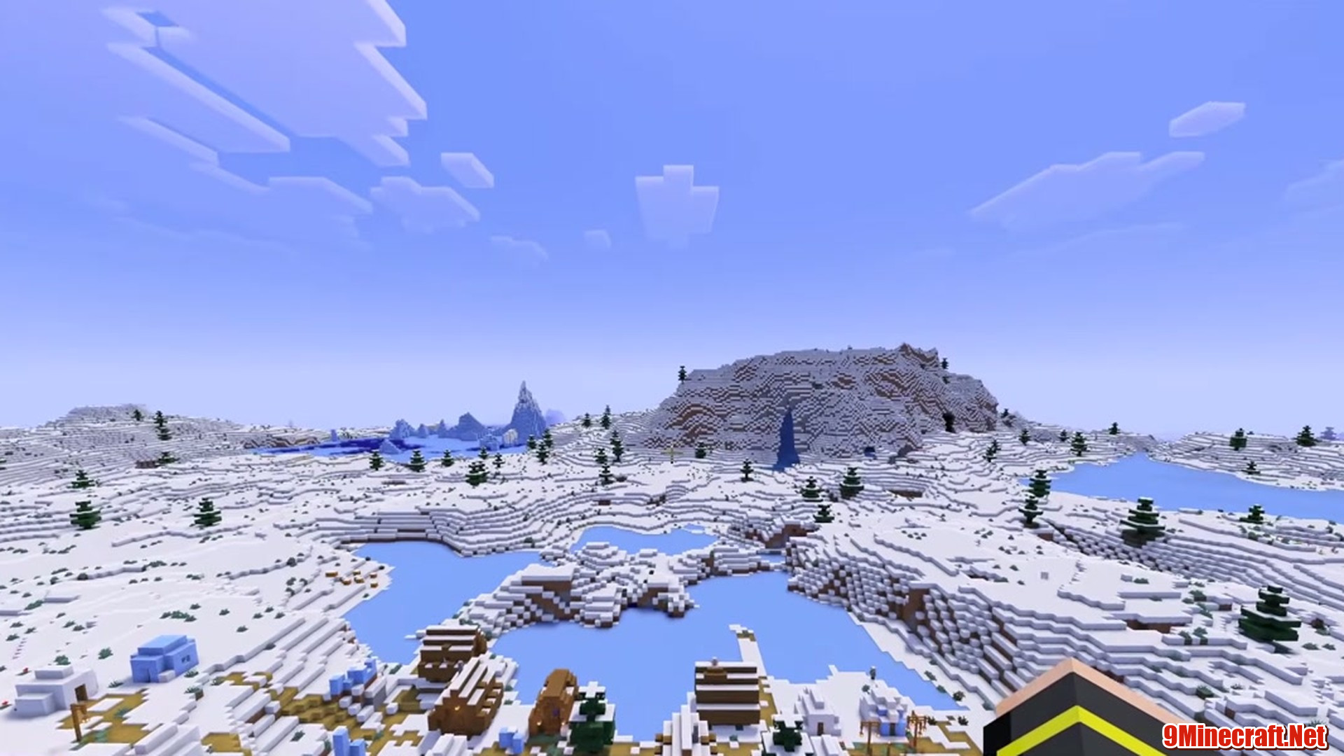 Basic Snowy Village - Minecraft seed 934082666
