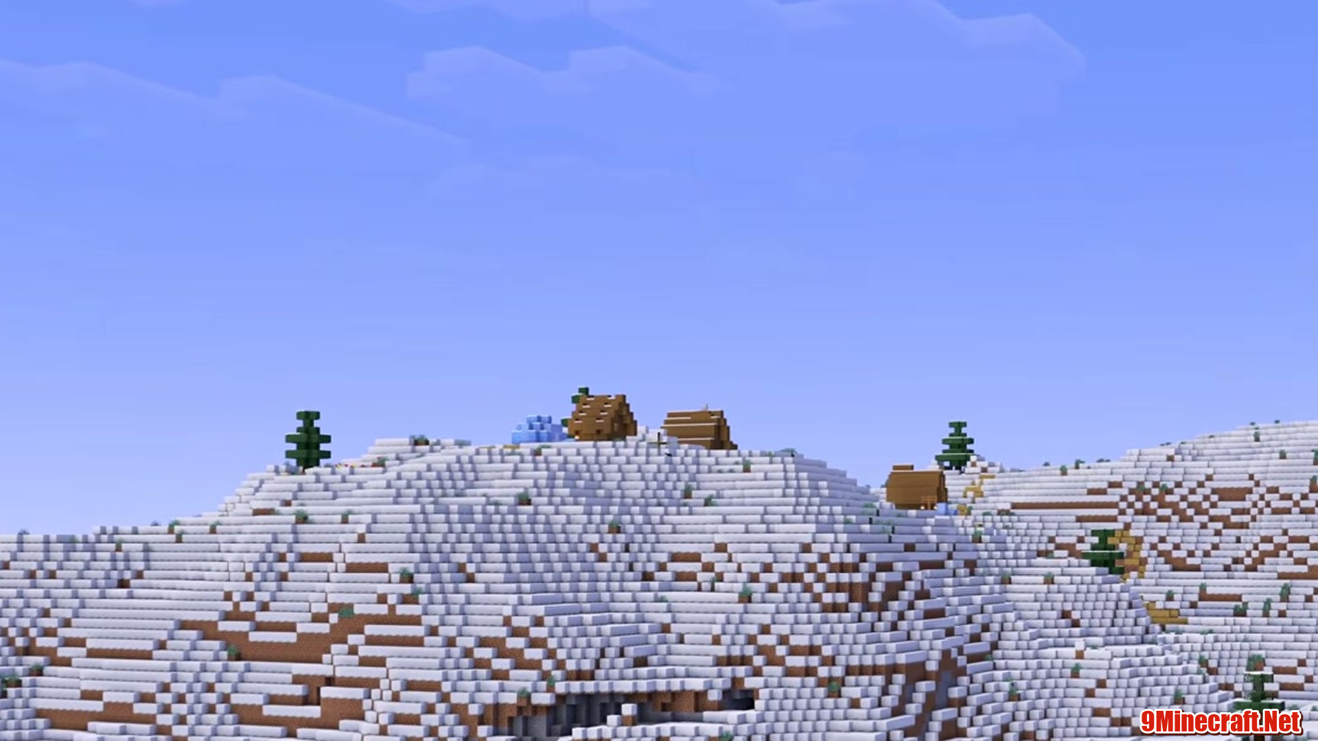 Basic Snowy Village - Minecraft seed 934082666