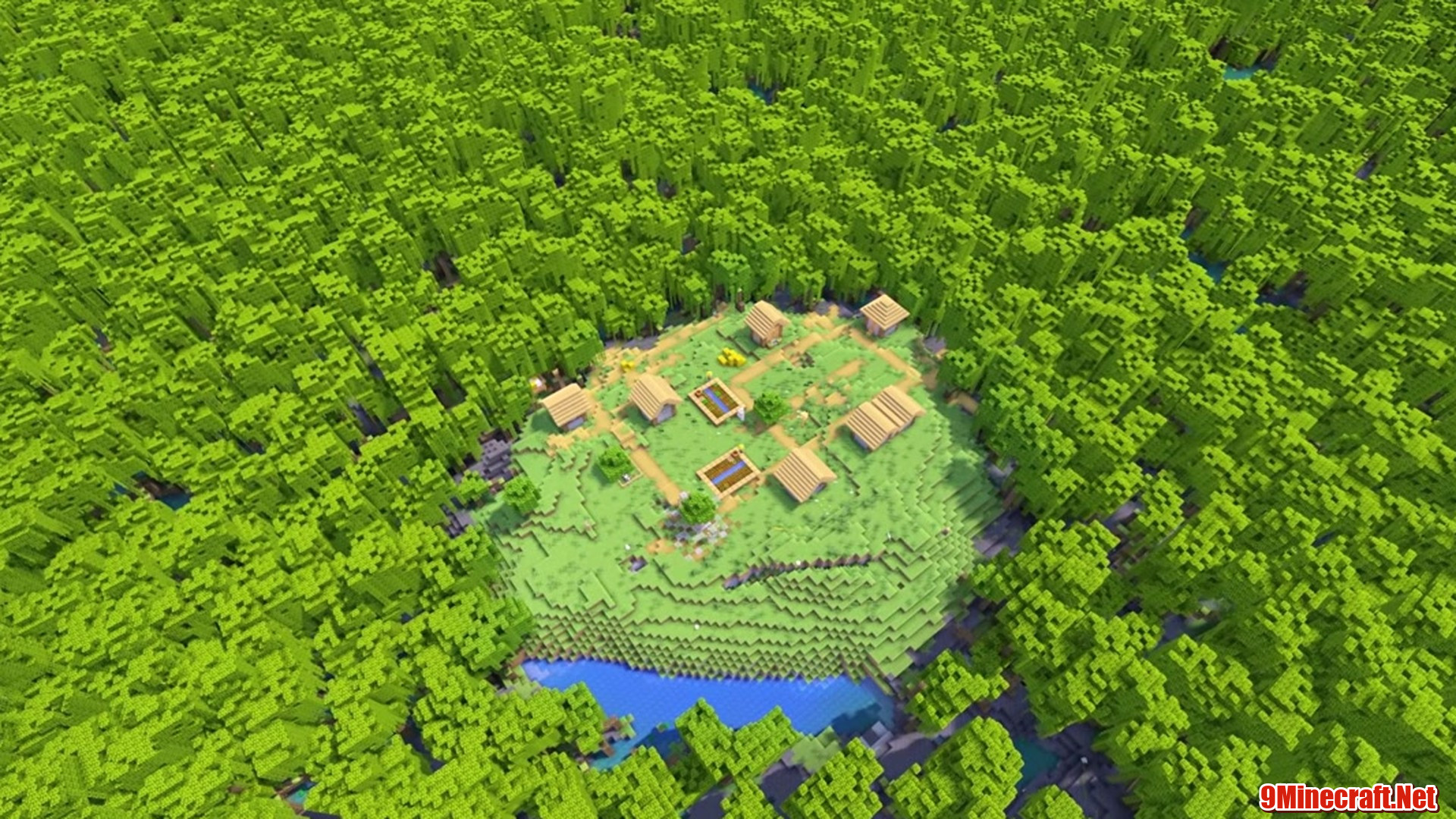 Village Surrounded By Mangroves - Minecraft seed -4449274956864615038