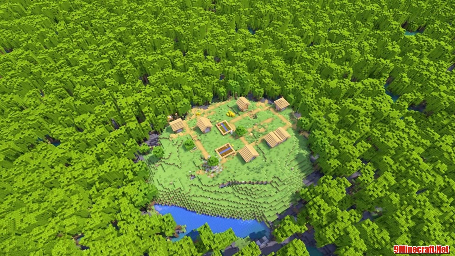 Village Surrounded By Mangroves - Minecraft seed -4449274956864615038