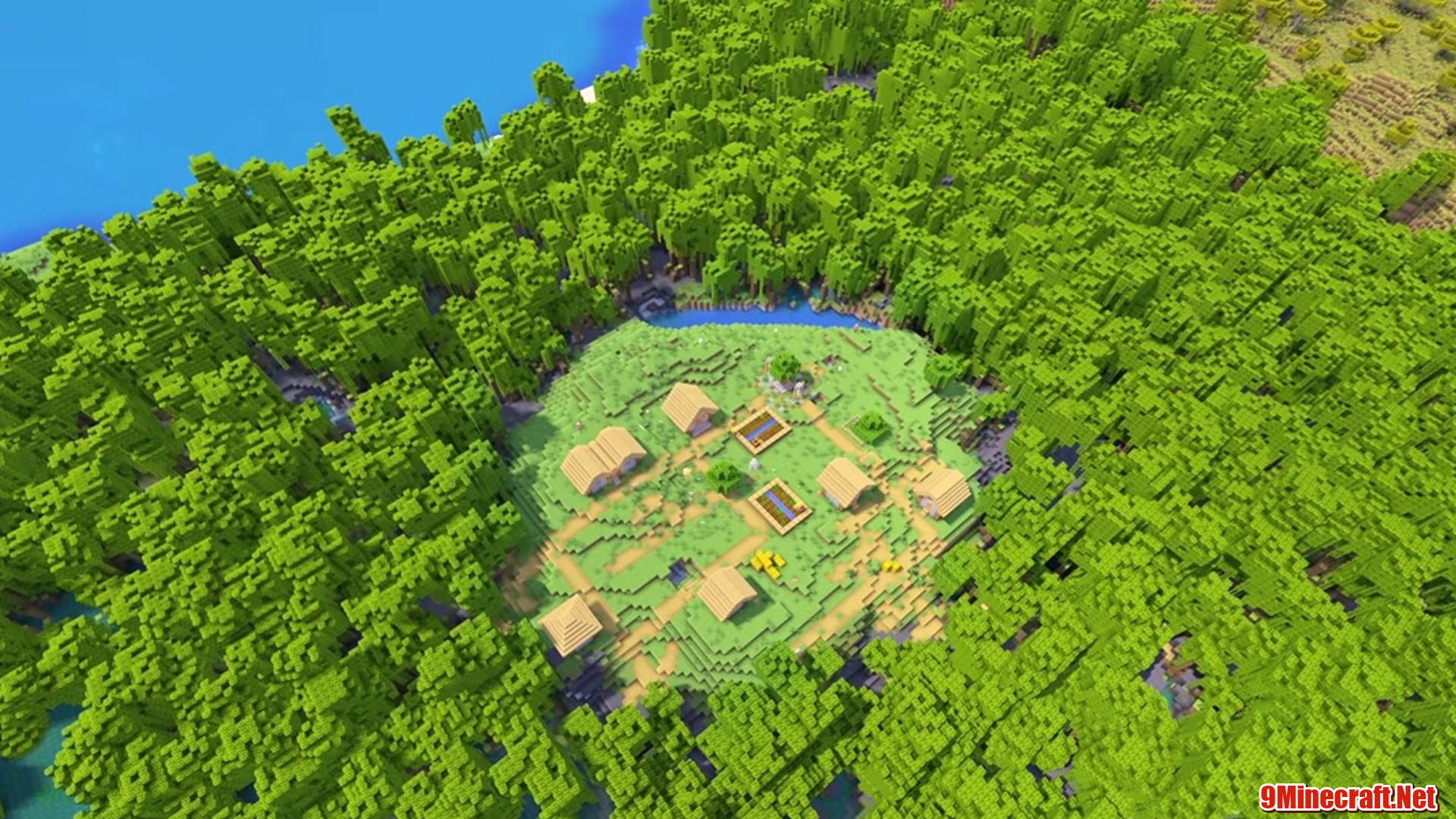 Village Surrounded By Mangroves - Minecraft seed -4449274956864615038