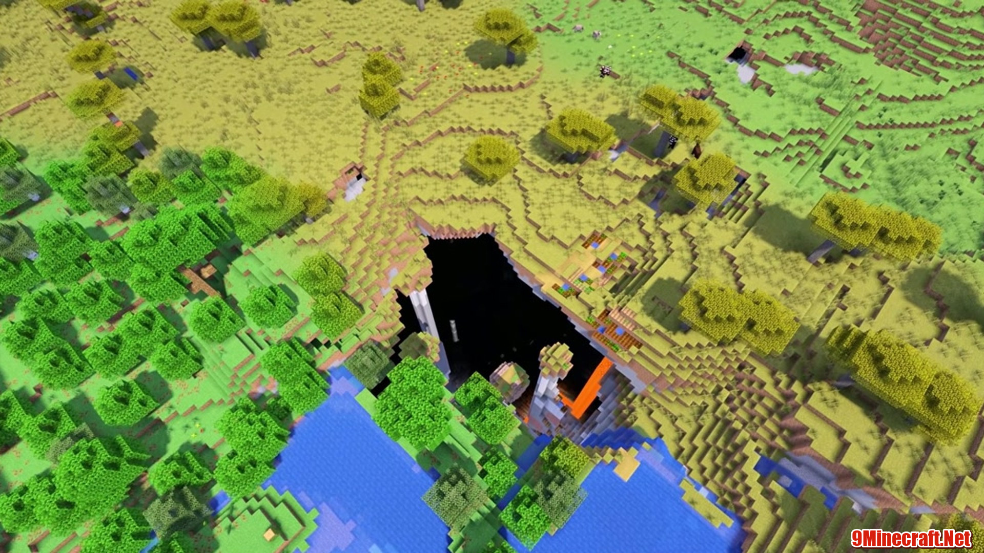 Village Under Mineshaft - Minecraft seed 5728860200991996593