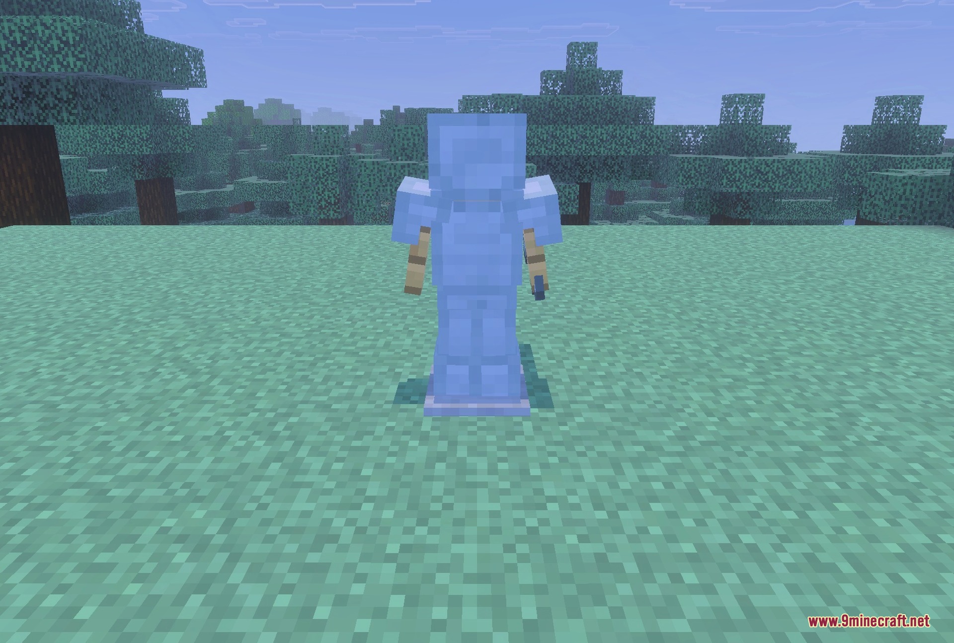 Evil Hunter Addon Screenshot 3 The full silver armour set equipped with the True Silver Sword