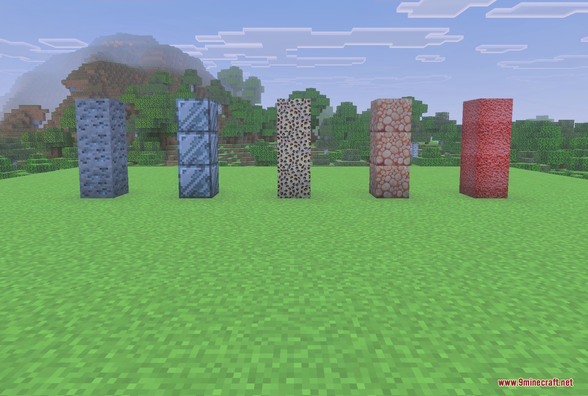 Evil Hunter Addon Screenshot 6 Flesh blocks and the silver ore, silver block and raw silver block