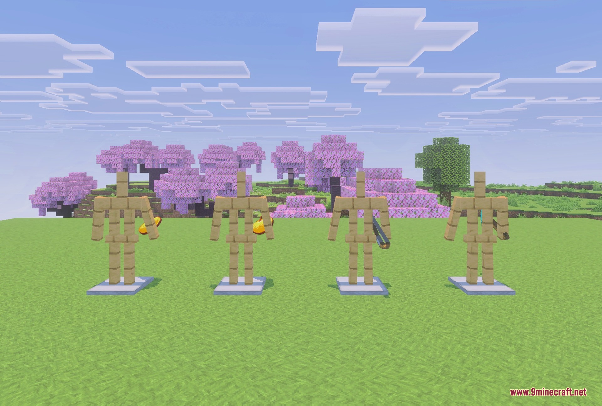 Faithful 64x Addon Screenshot 3 Item art redrawn: sword, pickaxe, bow and golden apple