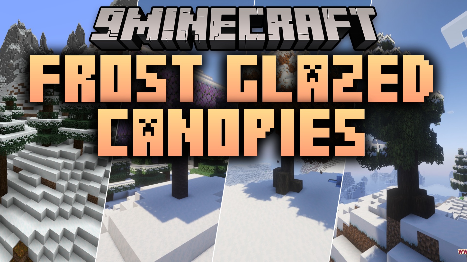 Frost Glazed Canopies Mod (26.2, 1.20.1) – Realistic Snowy Leaves