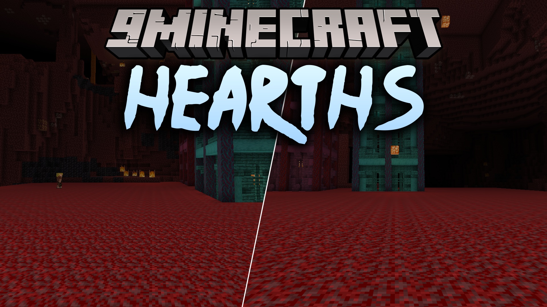 The Hearths 9minecraft Data Pack adds new Nether structures and decorations to discover across the dimension, including tall crimson and warped towers to explore