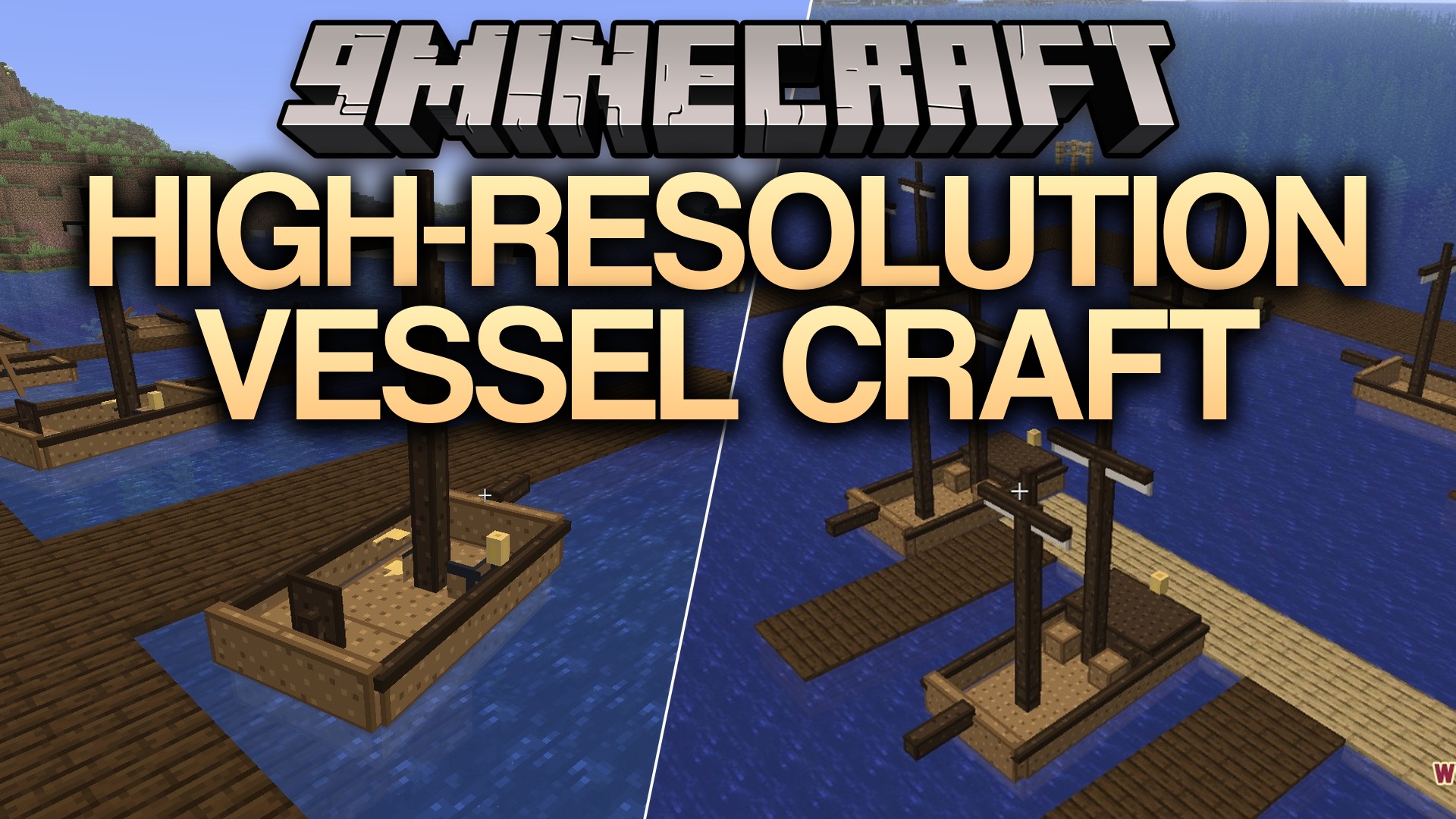 High-resolution Vessel Craft Mod (26.2, 1.21.11) – Sail Steerable Ships