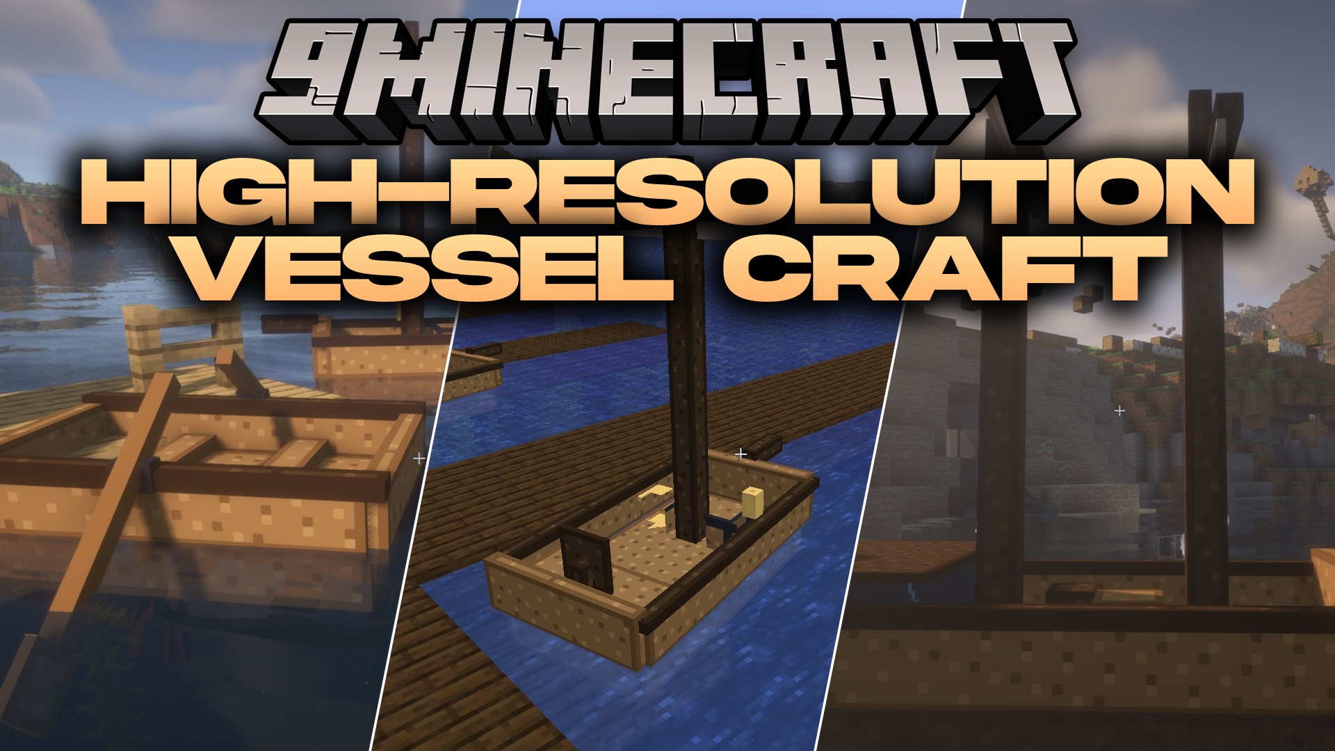High-resolution Vessel Craft Mod (26.2, 1.21.11) – Sail Steerable Ships