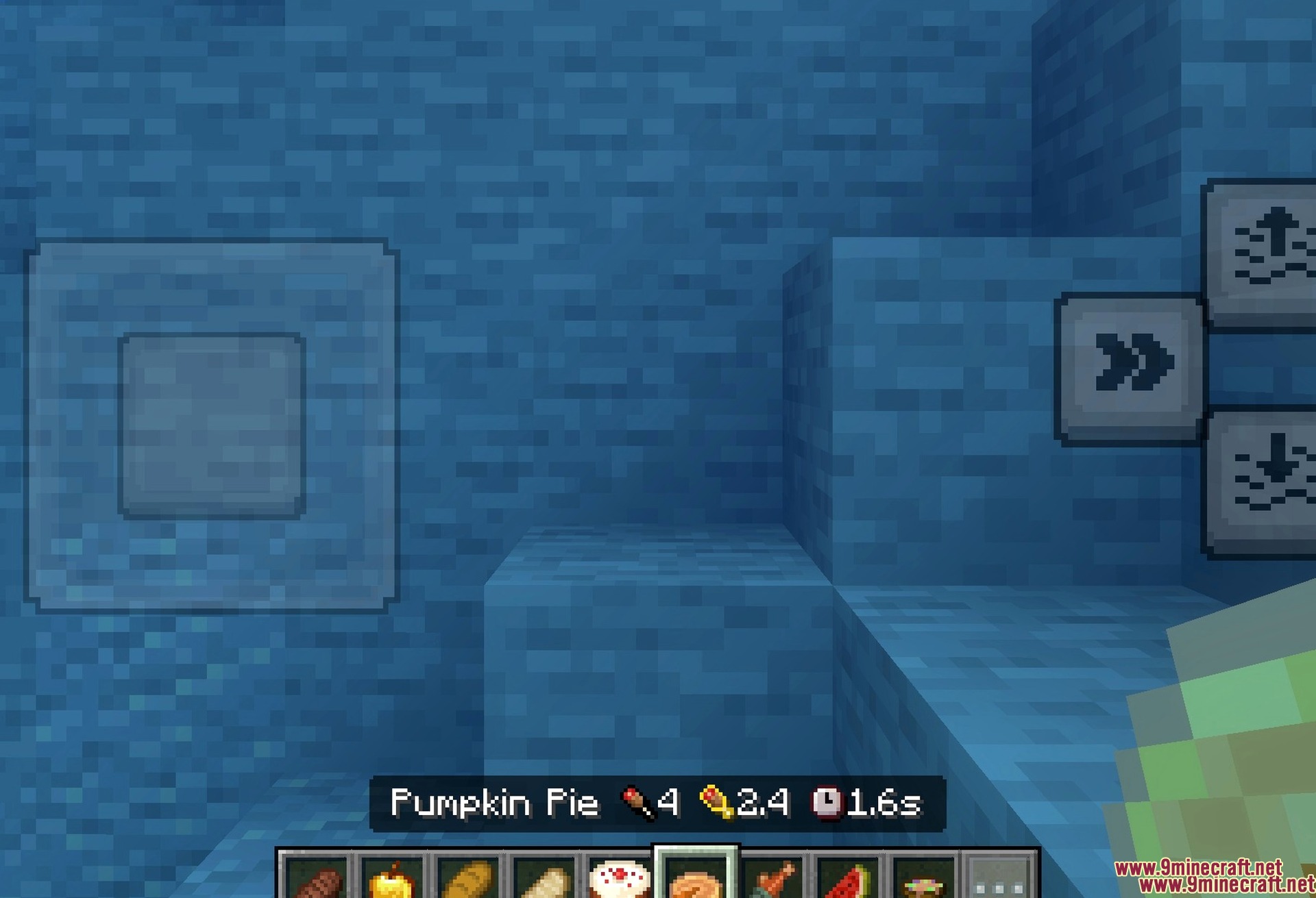 Hunger Points on Food Names Item Info+ Texture Pack Screenshot 5 Pumpkin pie fills four hunger points