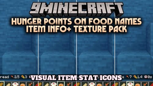 Hunger Points on Food Names Item Info+ Texture Pack (MCPE) Thumbnail