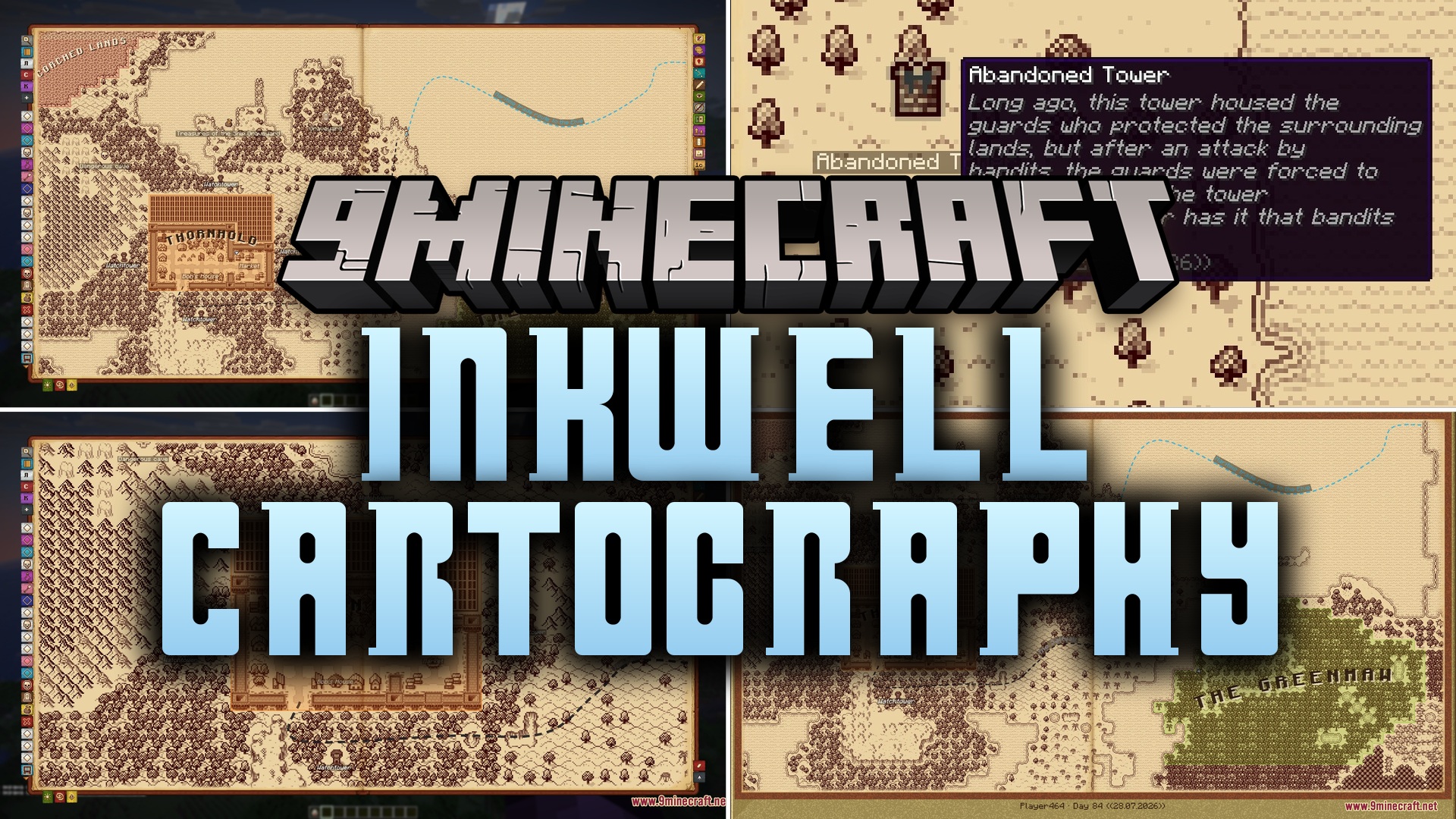Inkwell Cartography Mod (1.21.11) – Sketch Hand-Drawn Atlases for Your Roleplay
