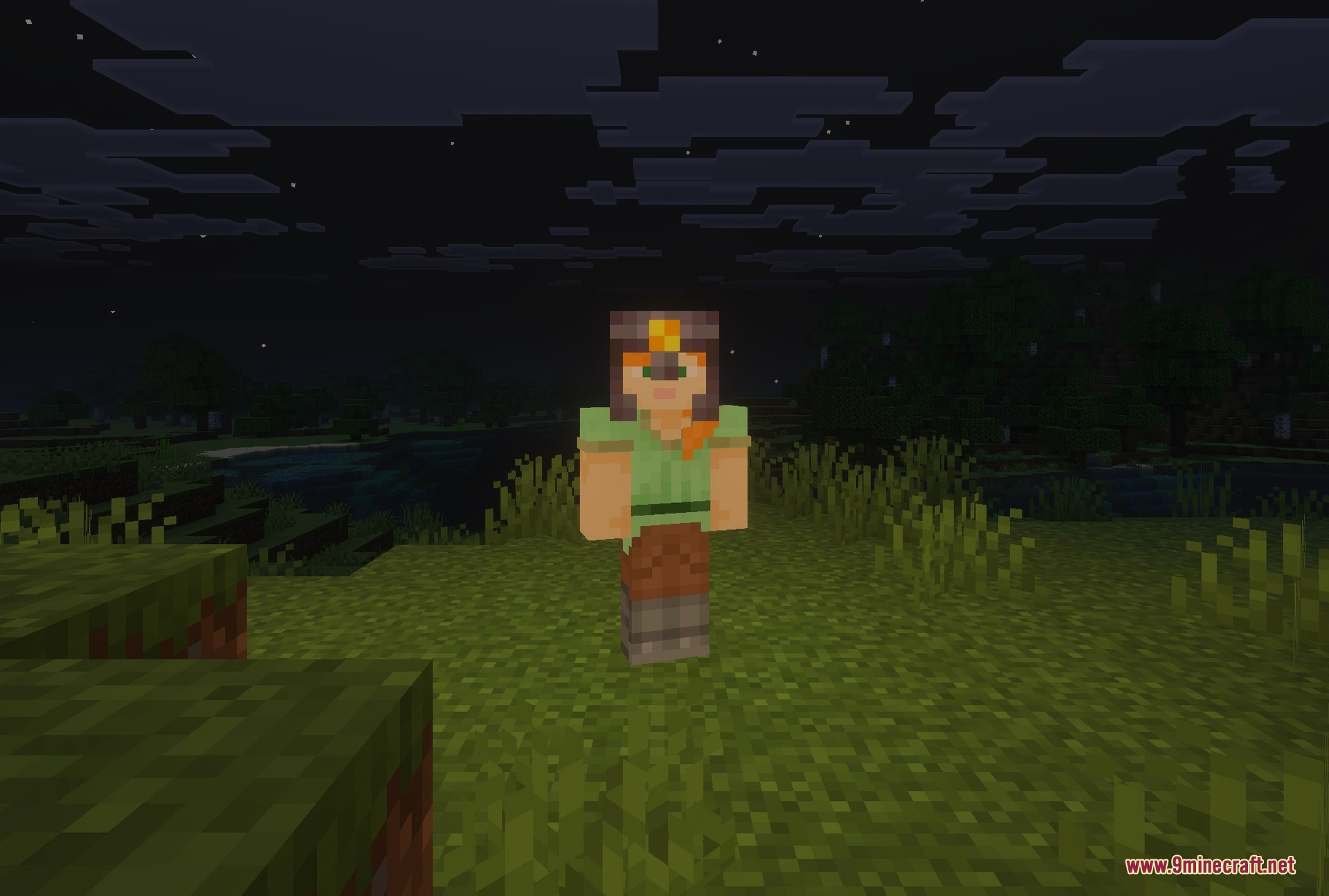 Java's Dynamic Lighting Addon Screenshot 2 The light travels with you across the terrain, no torches placed