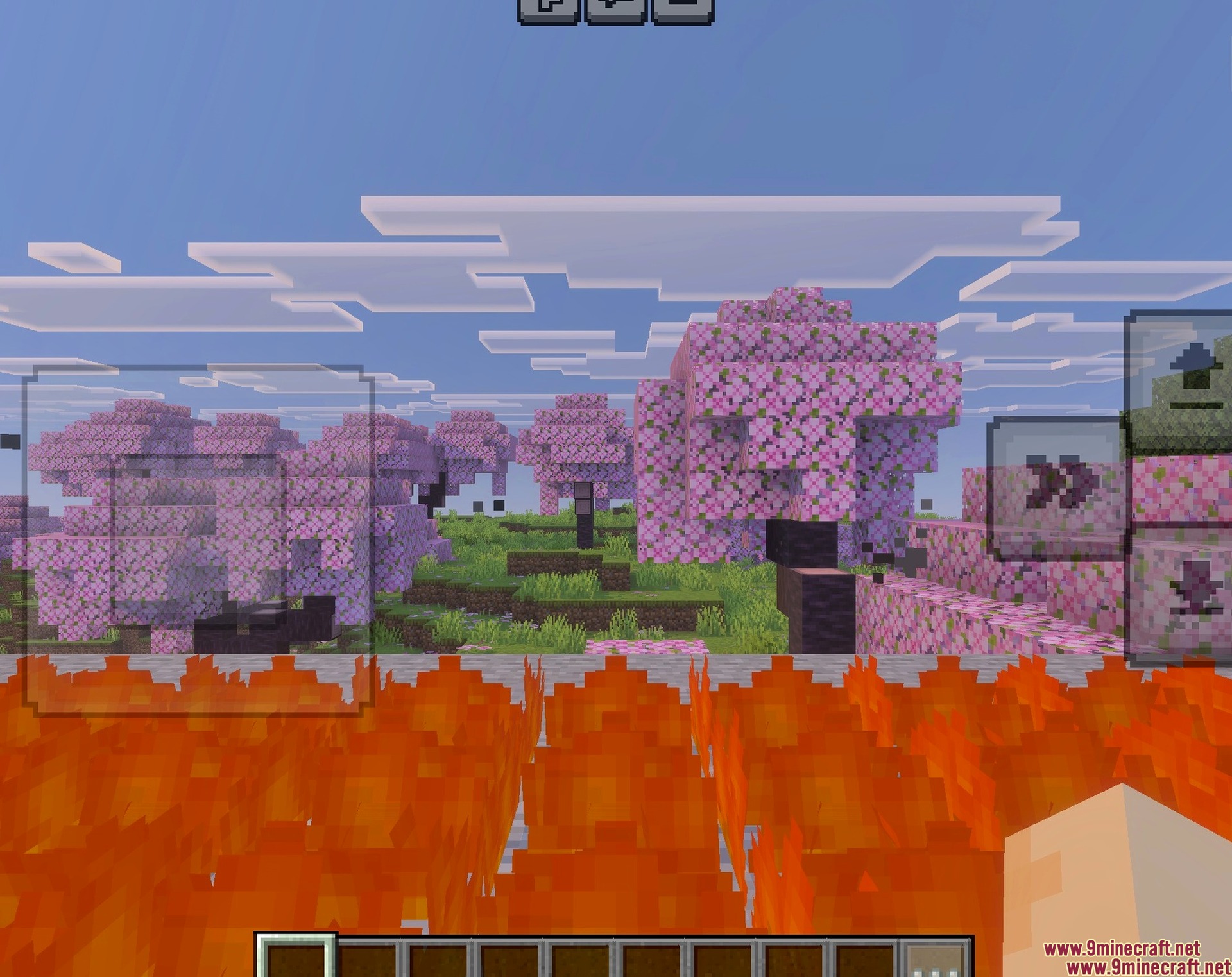 Low Fire Texture Pack Screenshot 1 Standing in fire with the flames kept low