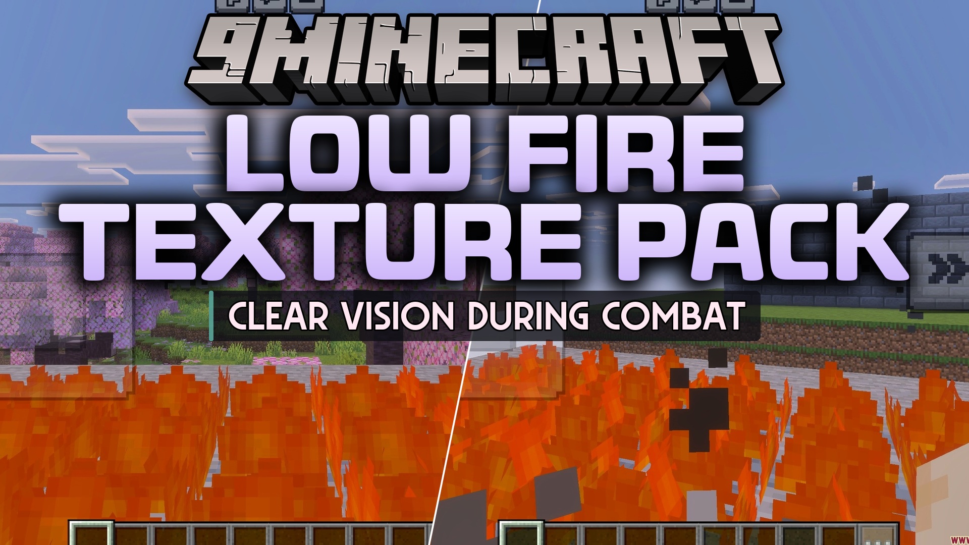 Low Fire Texture Pack (26.x, 1.21) – Adjustable Fire Height Sliders