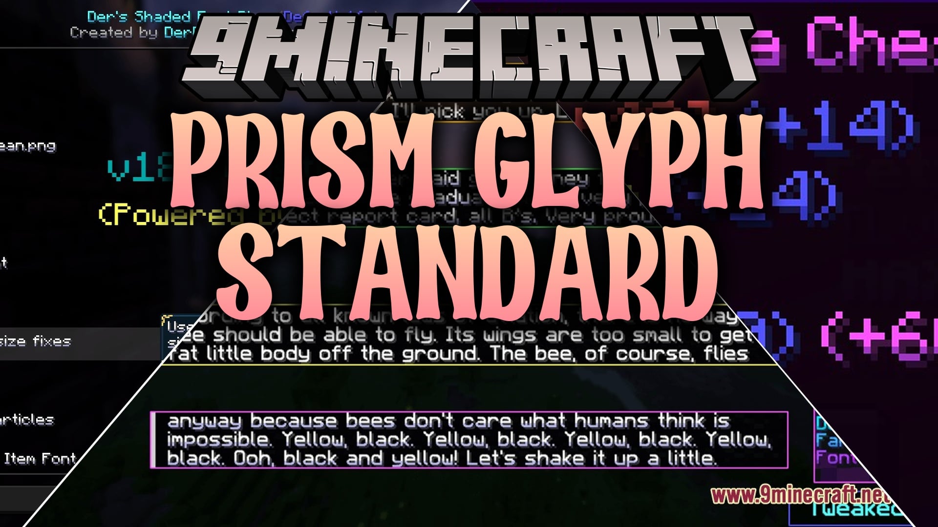 Prism Glyph Standard Resource Pack (26.2, 1.20.1) – Colorful Shaded Text