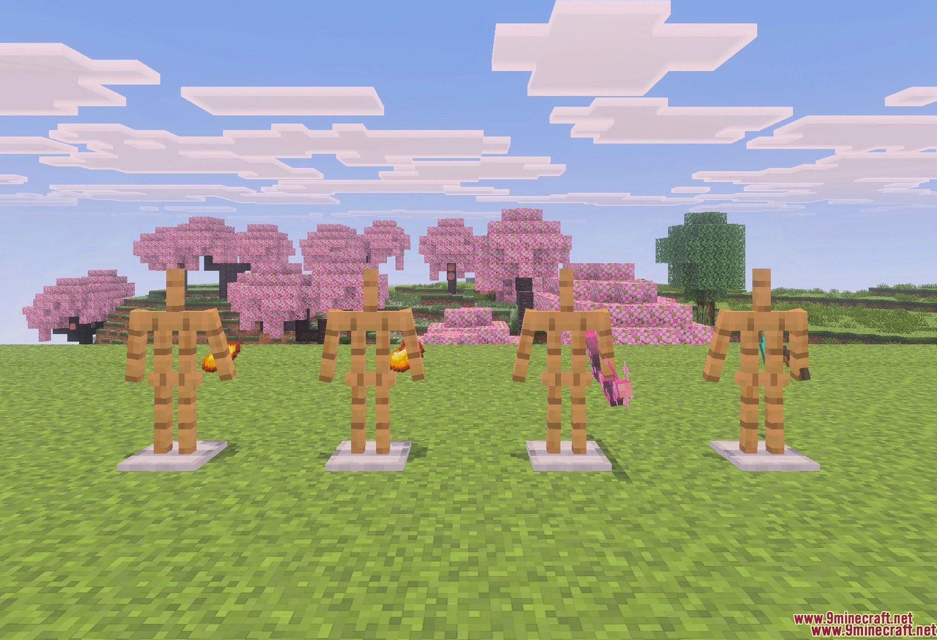 PrizmaRTX PBR RTX Lumenrtx Texture Pack Screenshot 3 Item art redrawn: sword, pickaxe, bow and golden apple