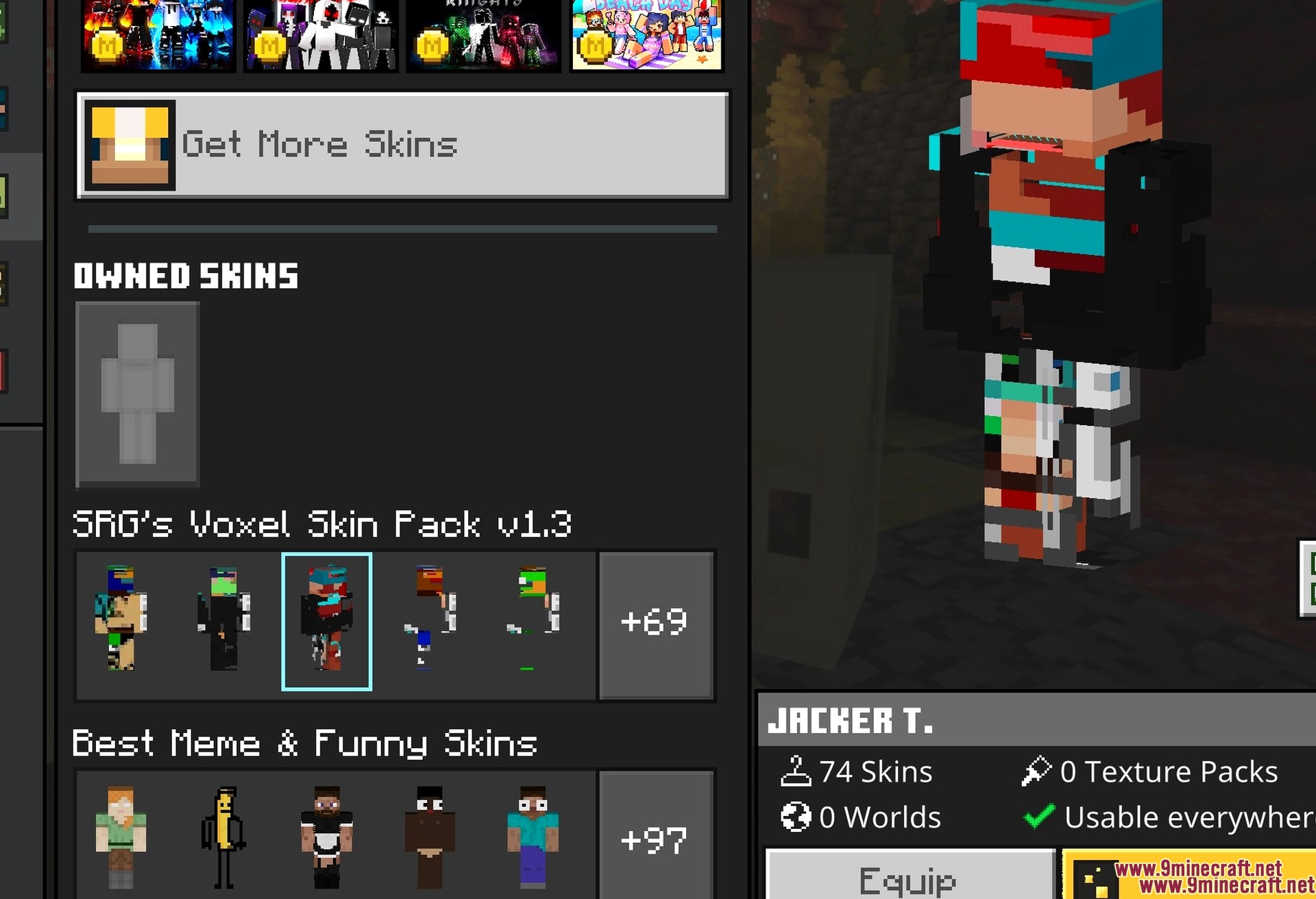 Random Meme Skin Pack Screenshot 4 A third skin previewed in the dressing room