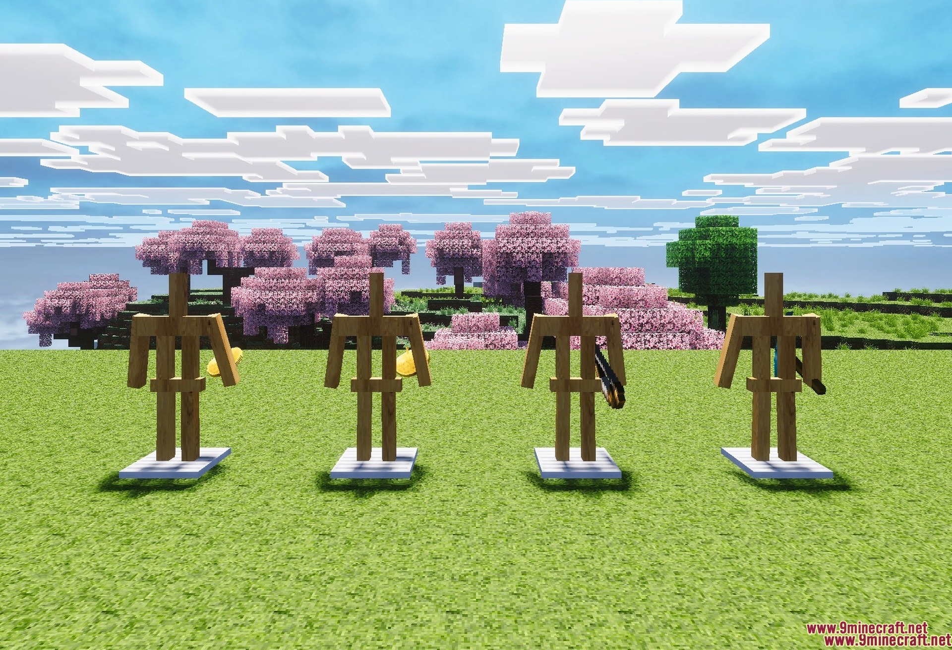 RealSource Realistic Texture Pack Screenshot 3 Item art redrawn: sword, pickaxe, bow and golden apple